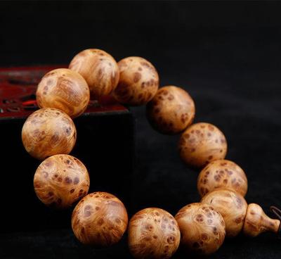 盘中艺珠20mm 太行陈化料爆满留疤雀眼高油颗颗精选崖柏佛珠