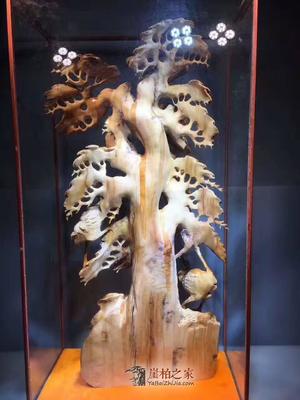 崖柏陈化料根雕《松鹤延年》 寓意吉祥送礼佳品