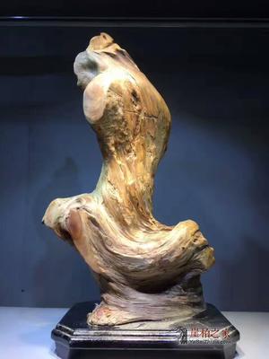 崖柏根雕《莲花观音》正宗太行坨坨料全缕空打造