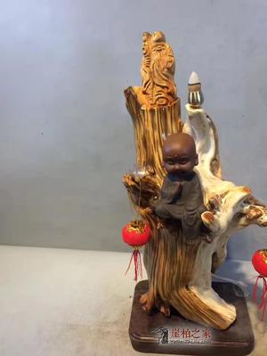 太行崖柏陈化随型摆件 寿星笔挂与倒流香的东方雅韵